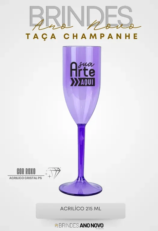 Ta&ccedil;a Champanhe Roxa