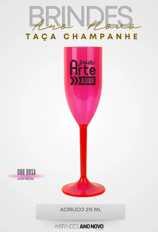 Ta&ccedil;a Champanhe Pink